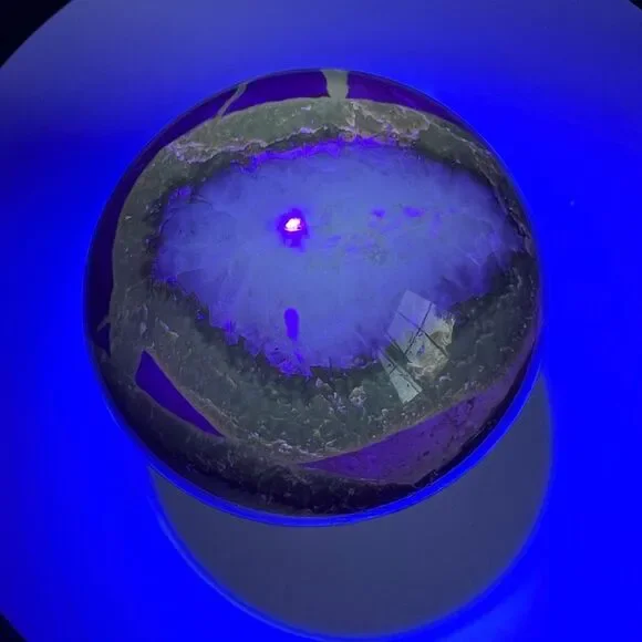Septarian Crystal‎ Sphere with UV Reaction (#2) - Picture 3 of 14